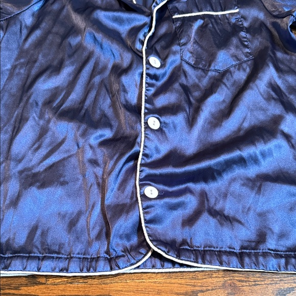 Royal Blue Satin Kids Pajama Set size 7-8 - Picture 7 of 13